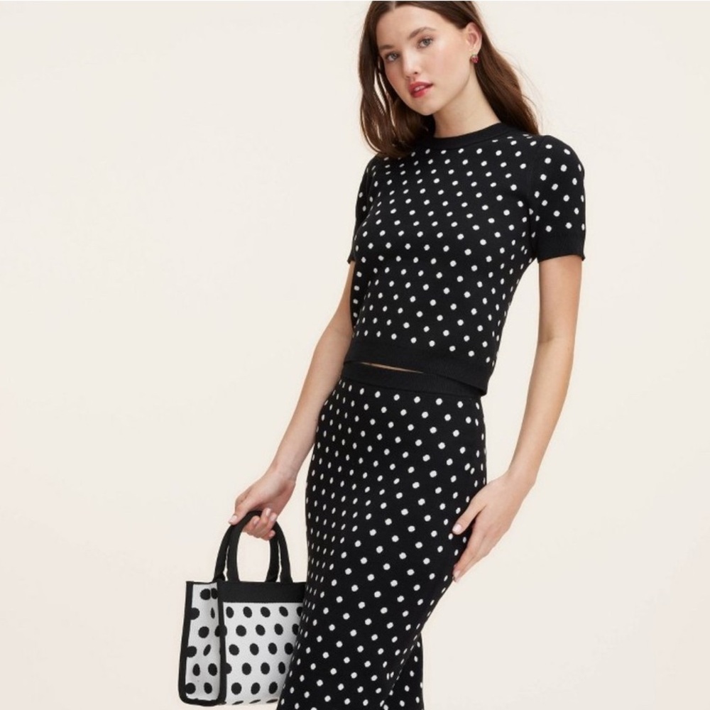 ♠️🤍kate spade new york x Target Black & White Polka Dot Tote Bag - Picture 4 of 5